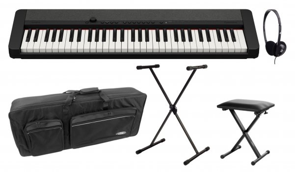 Casio CT-S1BK Casiotone Keyboard Schwarz Deluxe Set
