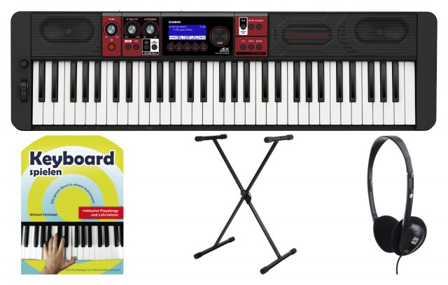 Casio CT-S1000V Casiotone Keyboard Schwarz Set