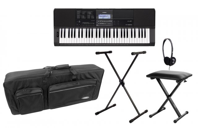 Casio CT-X800 Midi Keyboard Deluxe Set inkl. Ständer, Kopfhörer, Bank & Tasche