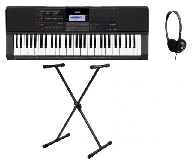 Casio CT-X700 Keyboard Set inkl. Keyboardständer & Kopfhörer