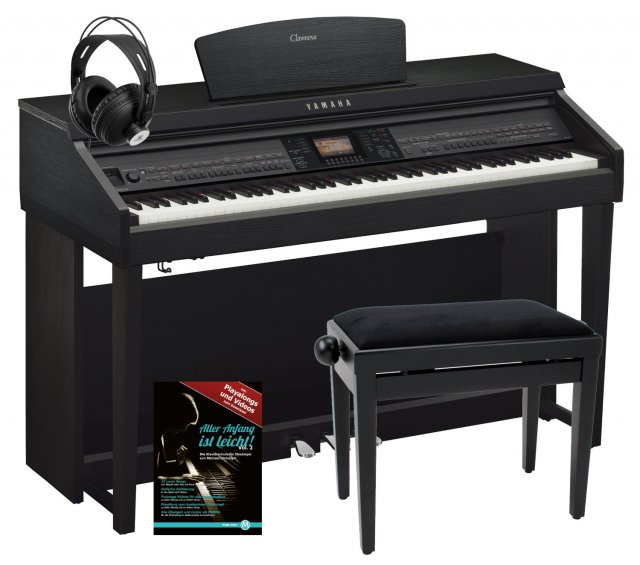 Yamaha CVP-701 B Clavinova Digitalpiano Schwarz Matt SET inkl. Bank + Kopfhörer + Klavierschule