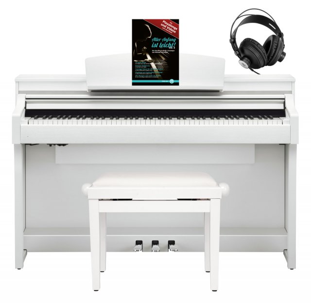 Yamaha CSP-150 WH Digitalpiano Weiß SET mit Kopfhörer, Bank & Schule