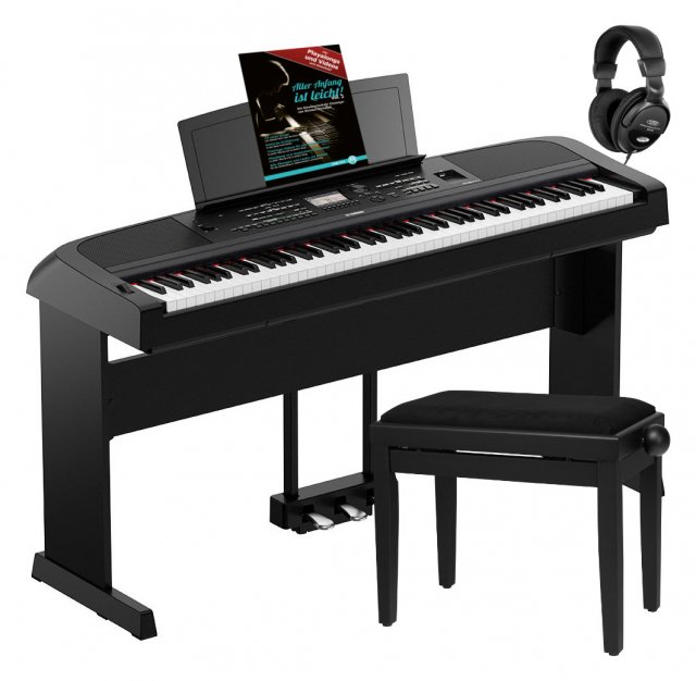 Yamaha DGX-670 B Portable Piano Schwarz Home Set